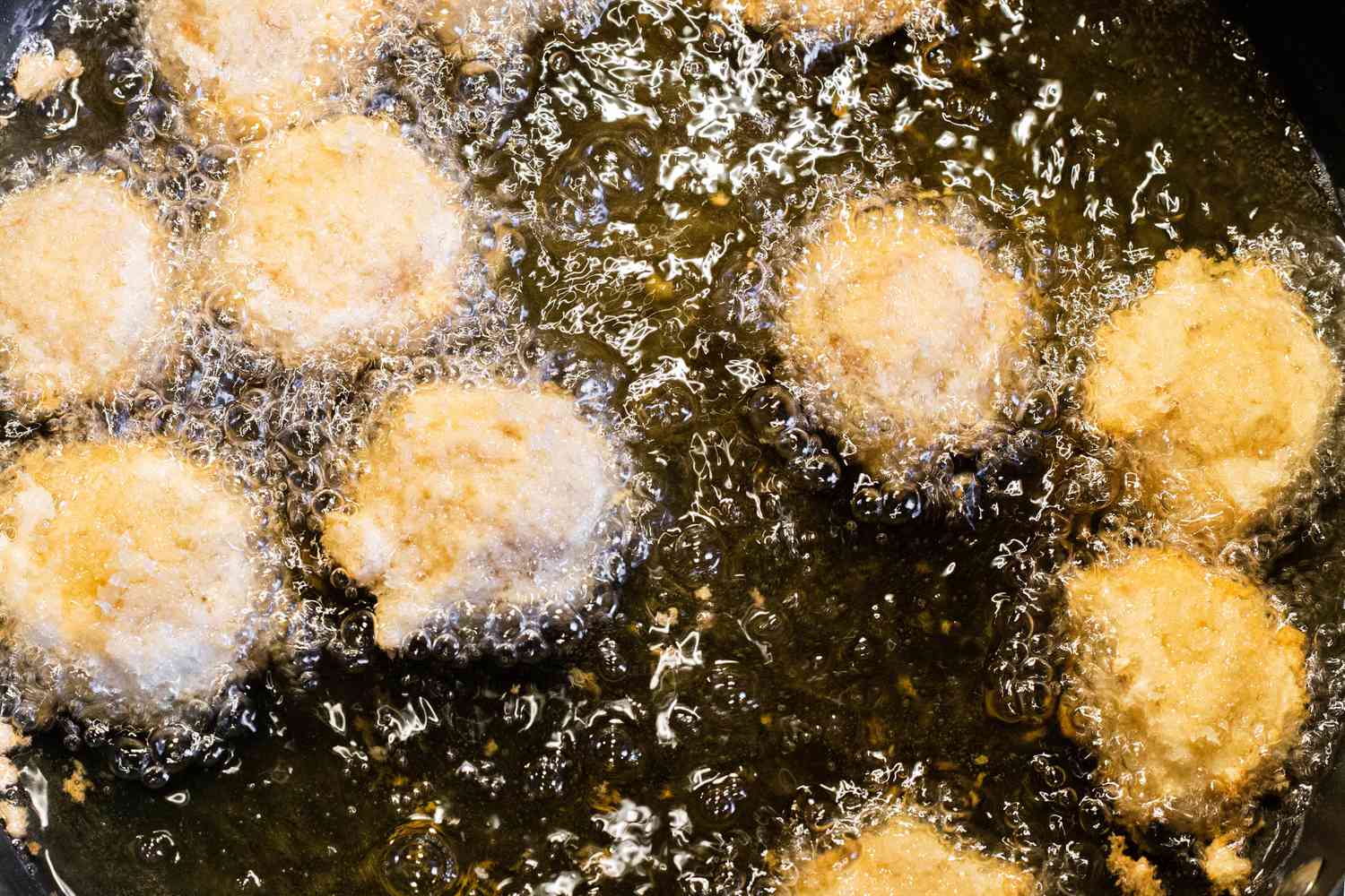 Fried Mushrooms Cooking in Oil