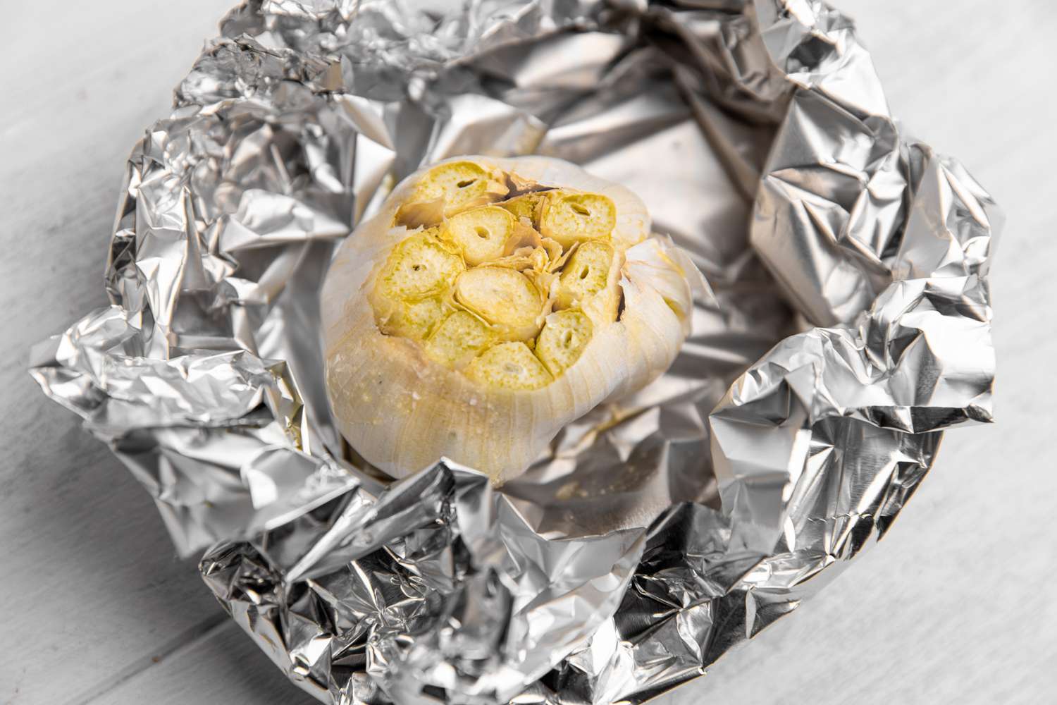 Garlic in Aluminum Foil for Vegan Mashed Potatoes Recipe