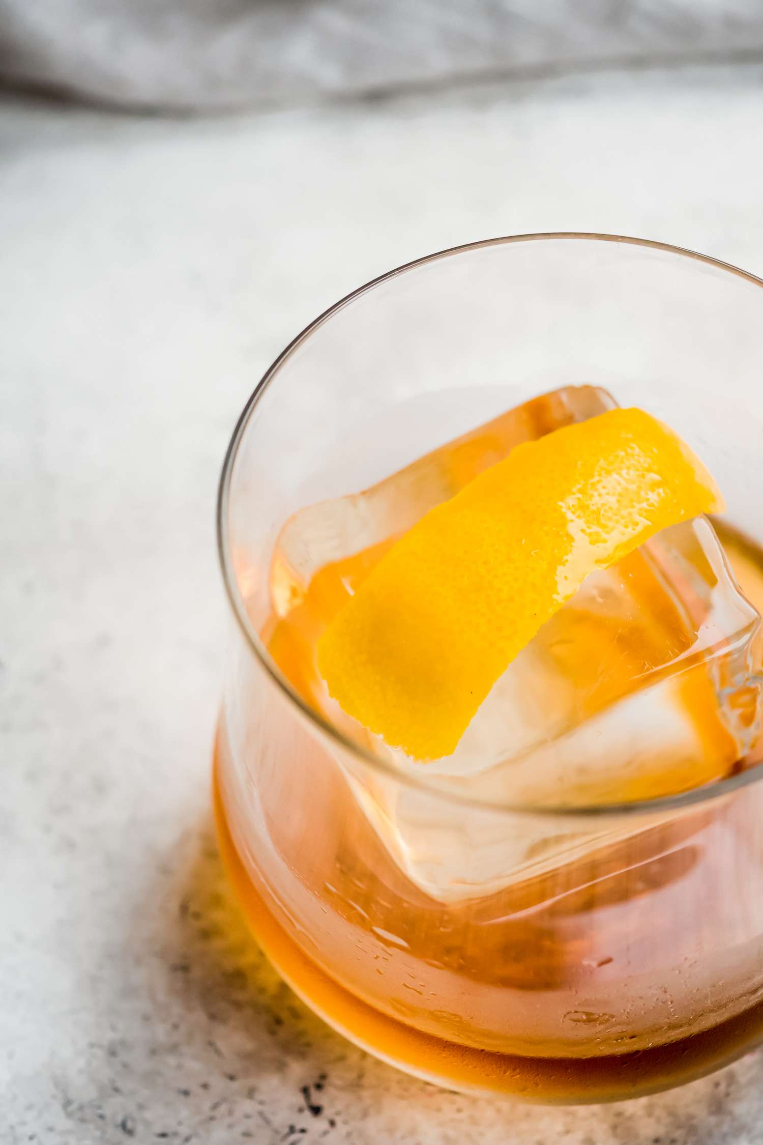 Rum Old Fashioned with Orange Peel