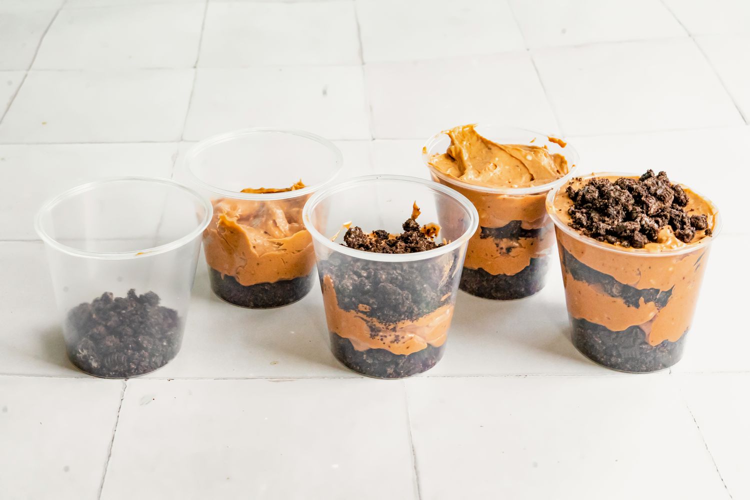 Assemble Dirt Cake with Crushed Oreos and Chocolate Pudding