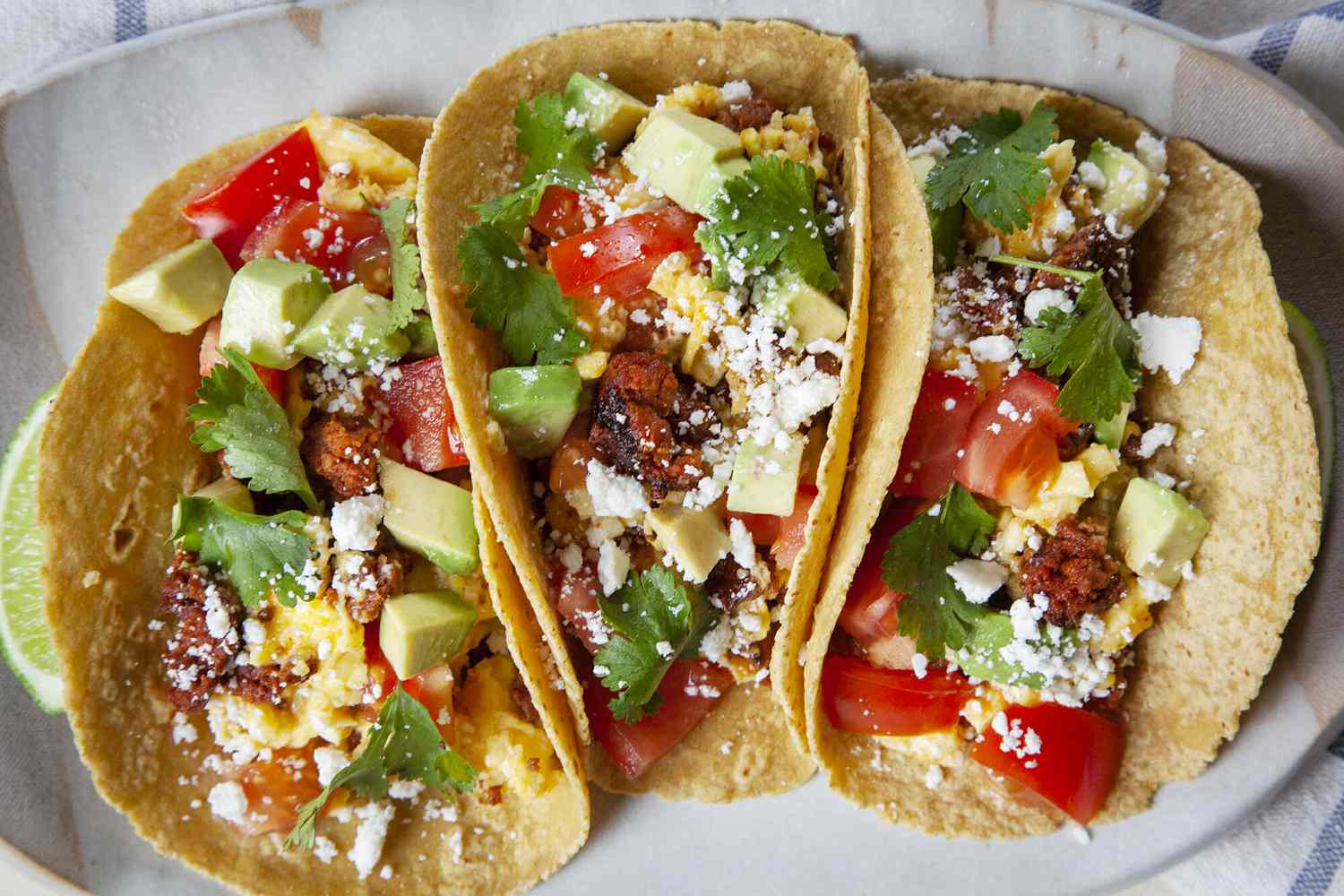 Recette de tacos de petit déjeuner avec chorizo et œufs