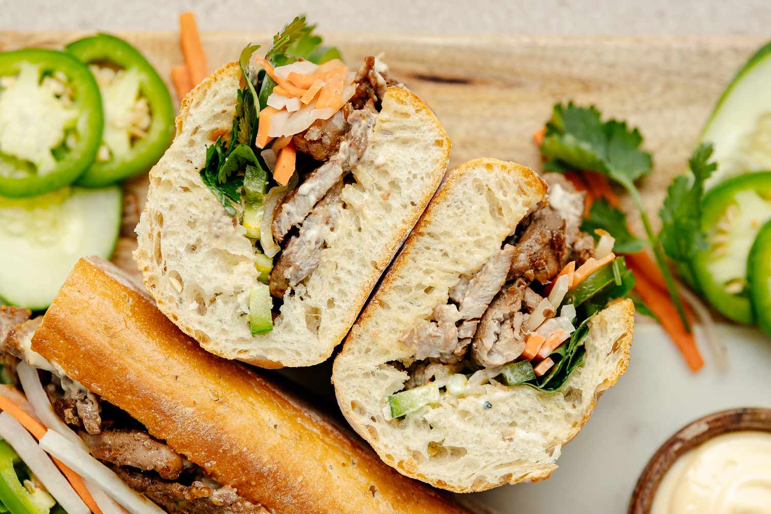 Cross Section of Pork Bánh Mì