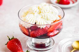 Ricotta-Mascarpone Mousse with Balsamic Strawberries