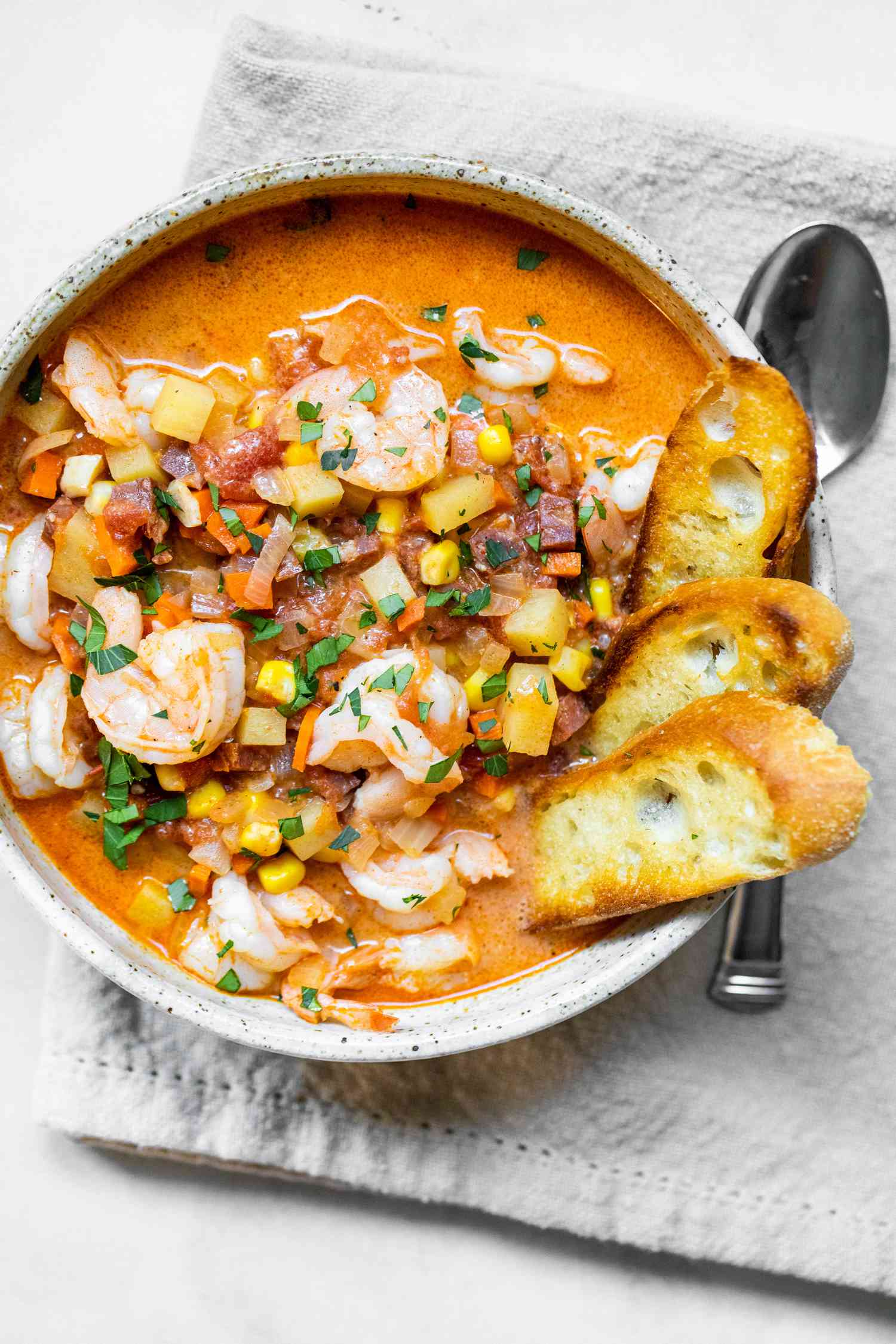 Chowder de Crevettes et Chorizo